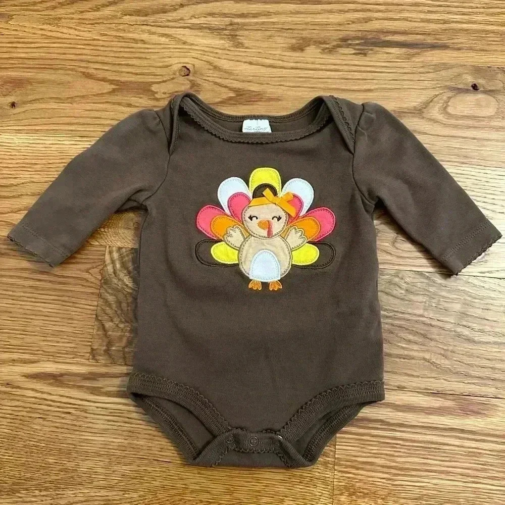 Starting Out baby Turkey Thanksgiving onesie bodysuit 3M